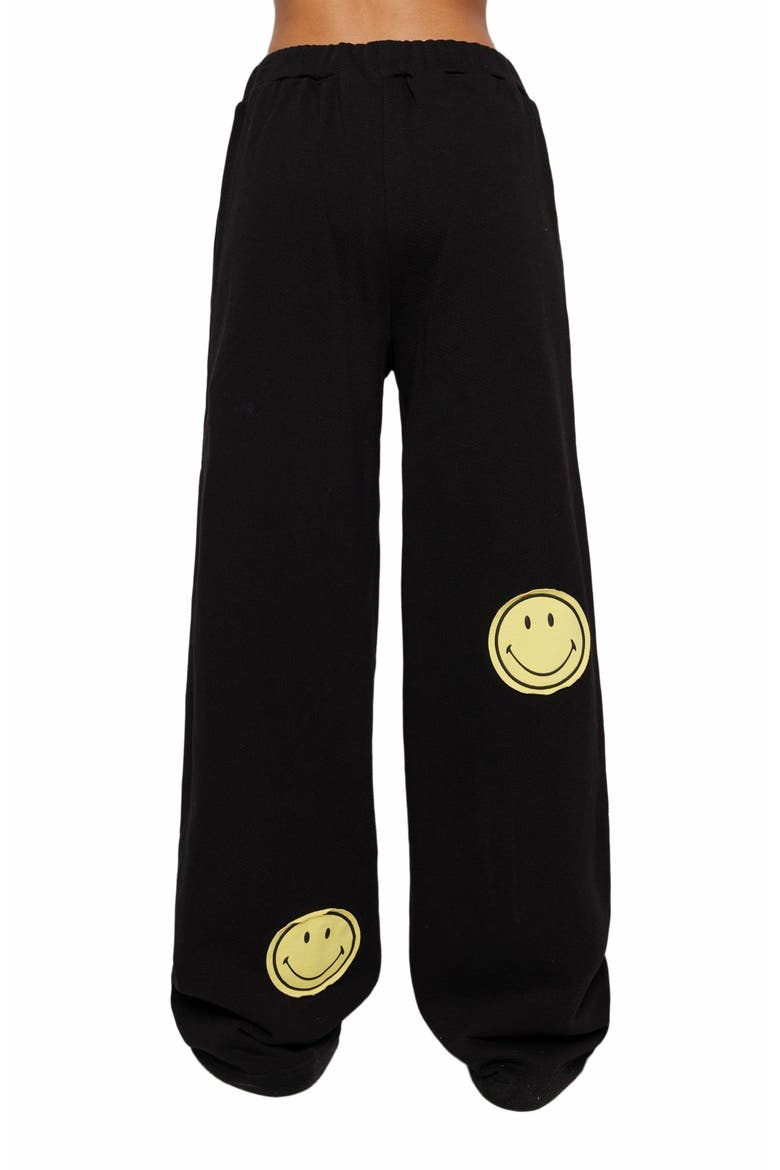 Smiley Straight Leg Pants, Alternate, color, BLACK