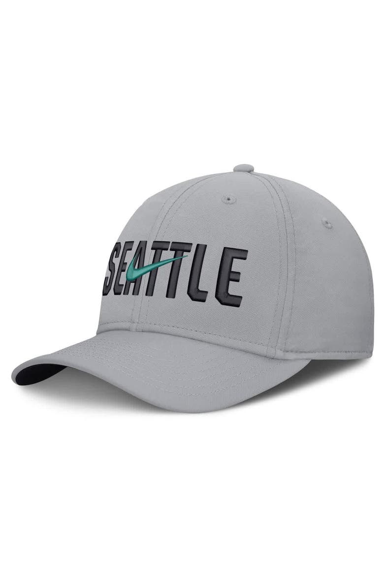 Nike Men's Nike  Gray Seattle Mariners Primetime Rise Dri-FIT Flex Hat, Main, color, Gray