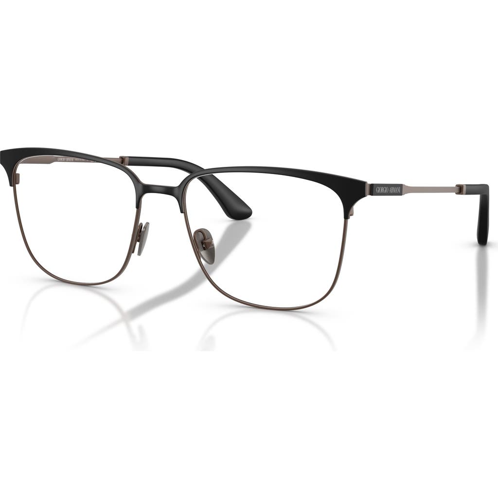 Giorgio Armani 53mm Rectangle Optical Glasses In Brown