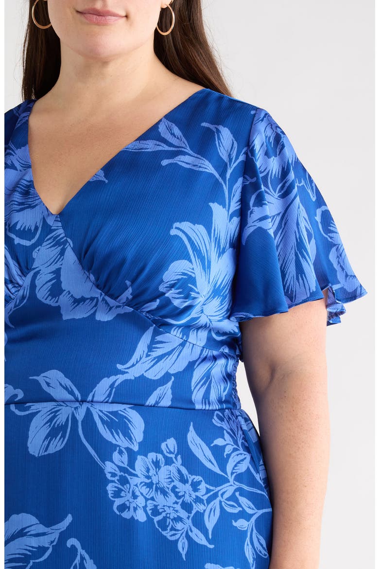Ciara Floral Print Dress, Alternate, color, NAVY-BLUES