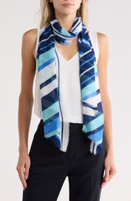 Vince Camuto Diagonal Stripe Oblong Scarf