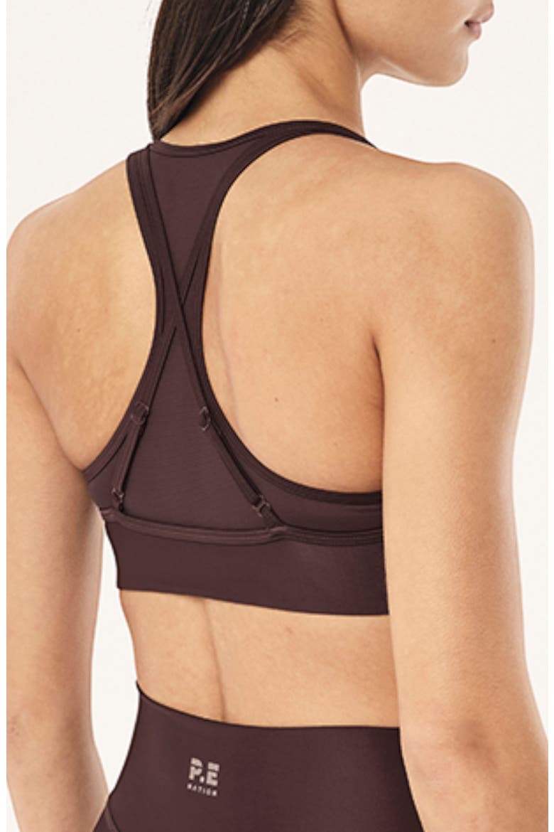 Fusion Sports Bra, Alternate, color, DARK PLUM