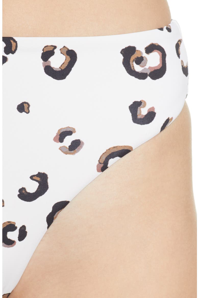High Waist Bikini Bottoms, Alternate, color, LINEN