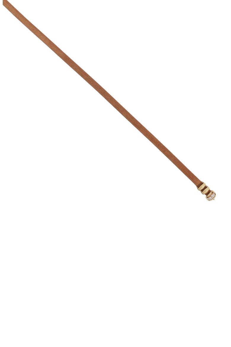 Suede leather belt, Alternate, color, Beige