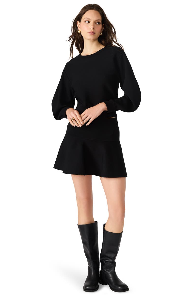 Steve Madden Rosina A-Line Miniskirt, Alternate, color, Black