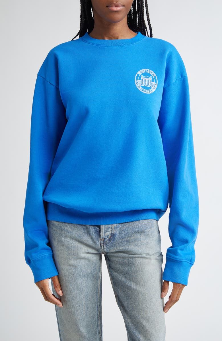 Sporty & Rich Vendome Resort Cotton Crewneck Sweatshirt, Main, color, 