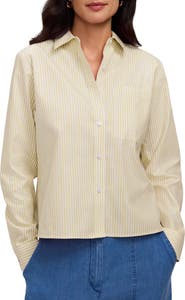 Foxcroft Jodie Stripe Cotton Button-Up Shirt