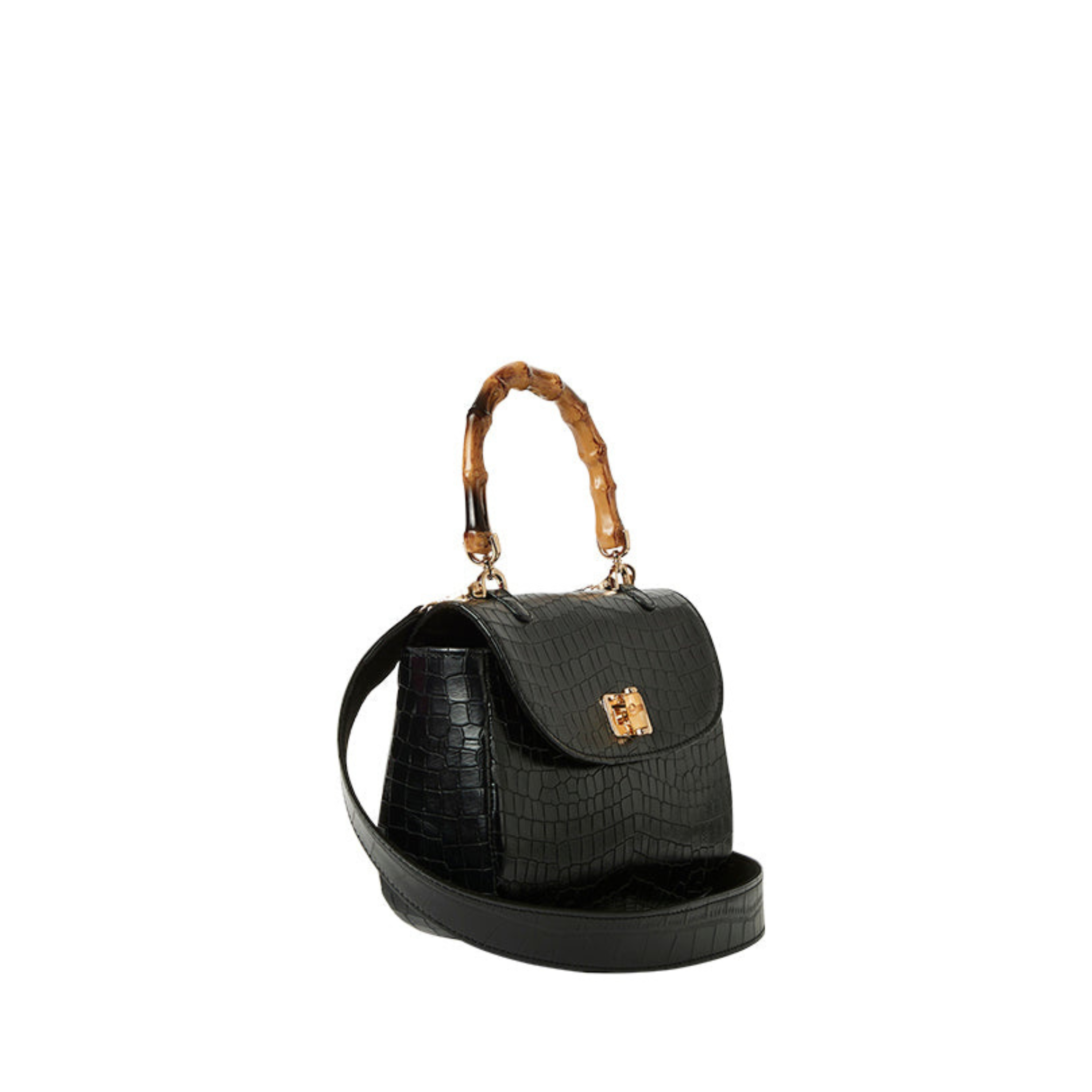 The Chloe Leather Handbag, Alternate, color, Black Patent Leather