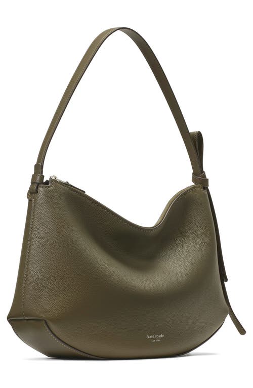 Kate Spade New York Large Loop Pebble Leather Shoulder Bag In Green
