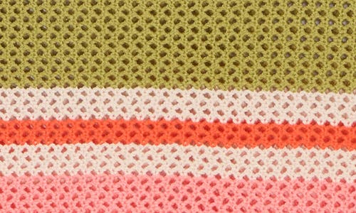Shop Democracy Stripe Sleeveless Open Stitch Cotton Sweater
