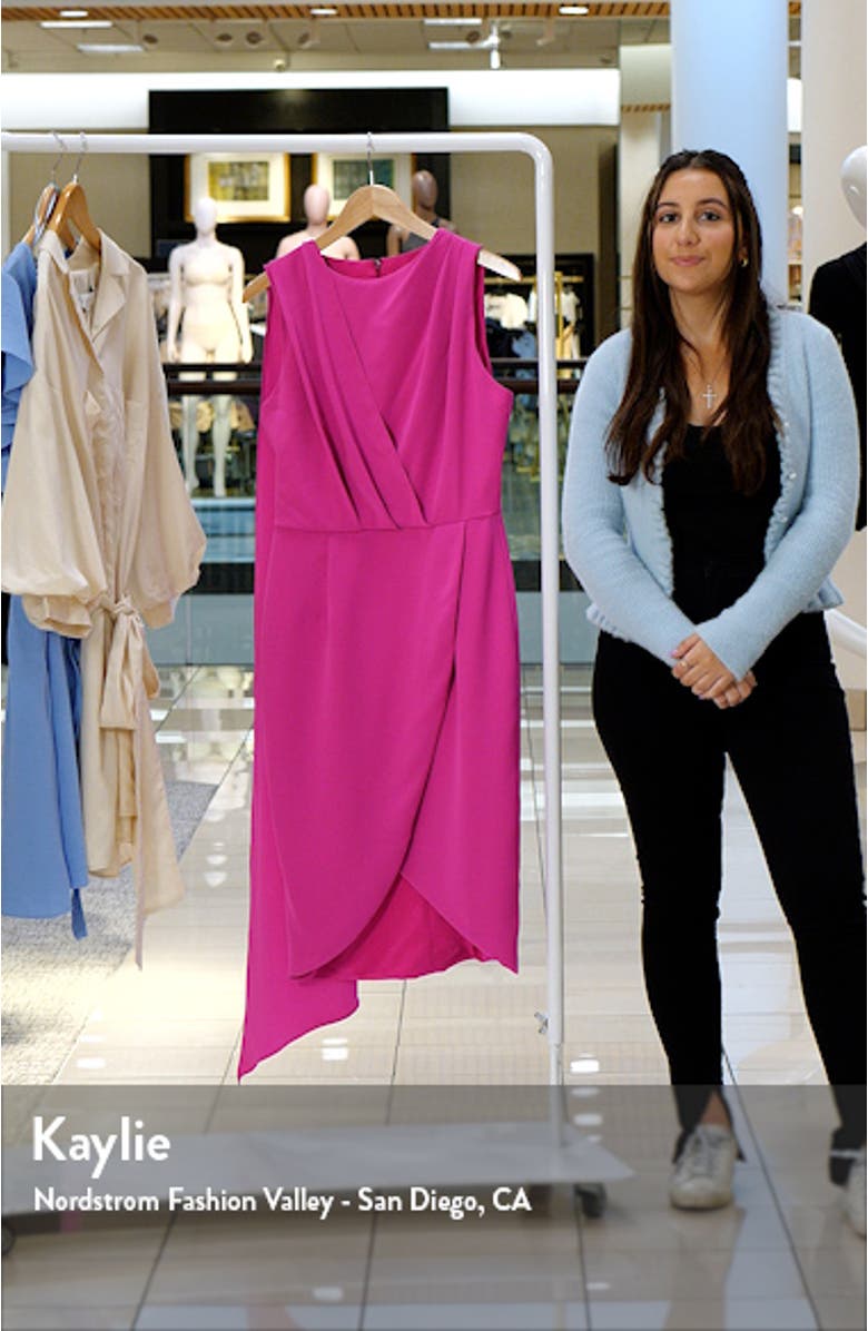 Janella Side Drape Sheath Dress, sales video thumbnail