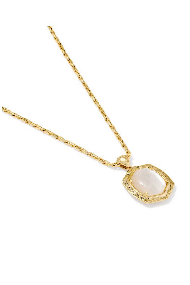 Daphne Frame Stone Pendant Necklace, Alternate, color, GOLD NATURAL MOTHER OF PEARL