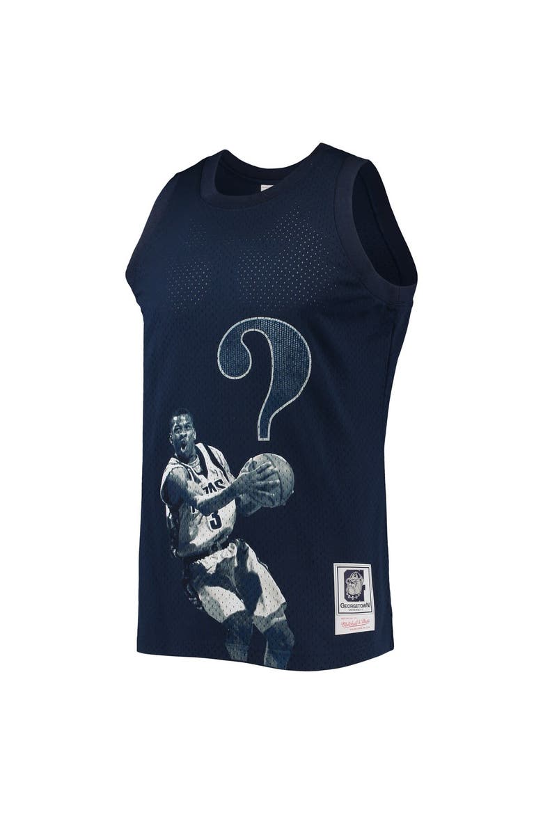 Men's Mitchell & Ness Allen Iverson Navy Georgetown Hoyas The Answer Replica Jersey, Alternate, color, Navy