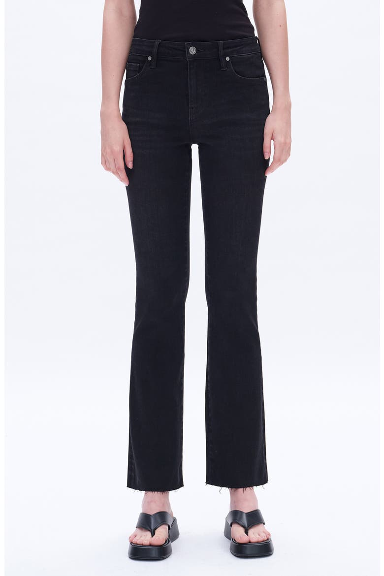 High Waist Bootcut Jeans, Main, color, BLACK