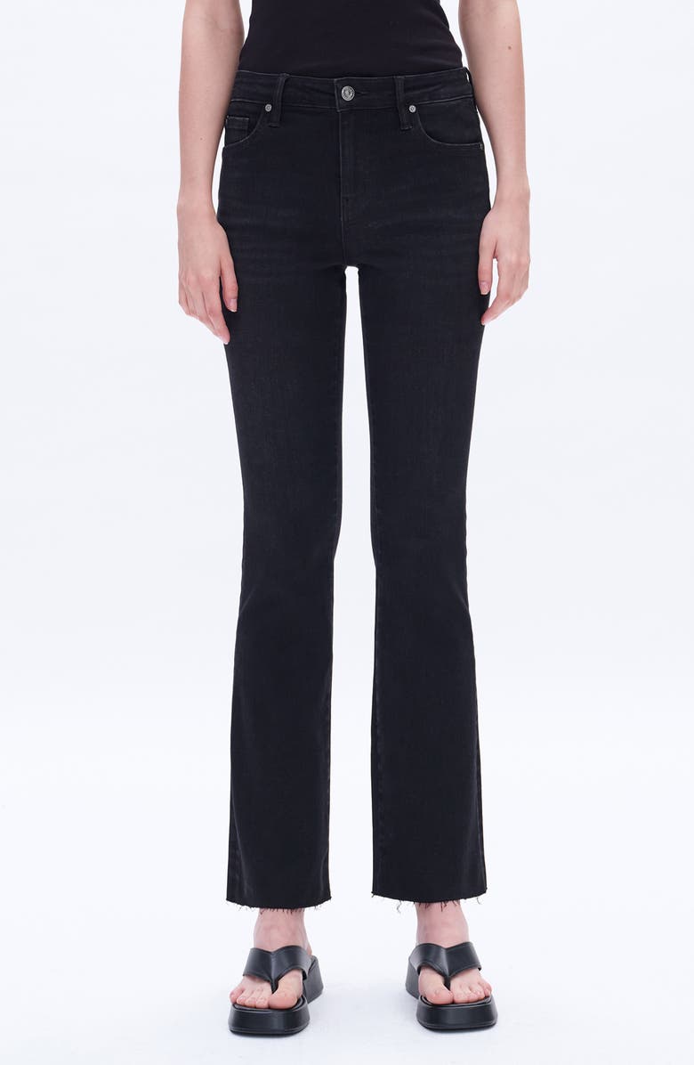 Bayeas High Waist Bootcut Jeans, Main, color, Black