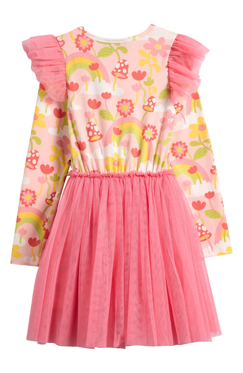 Rock Your Kid Kids' Circus Long Sleeve Frill Dress, Alternate, color, Coral