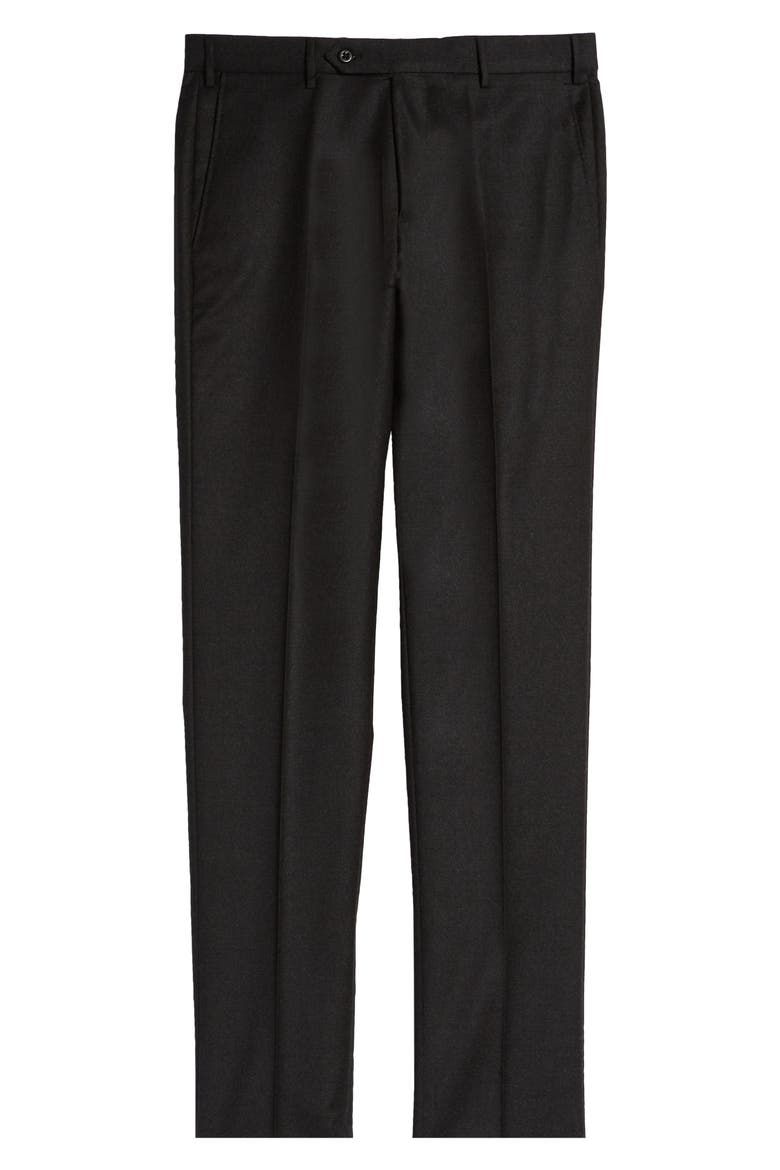 Parker Flannel Trousers, Alternate, color, DARK GREY