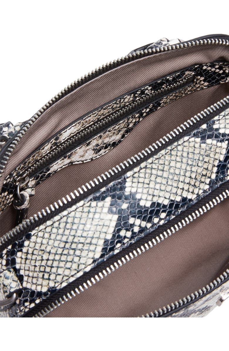 rag & bone Small Gramercy Snakeskin Embossed Leather Satchel, Alternate, color, Natural