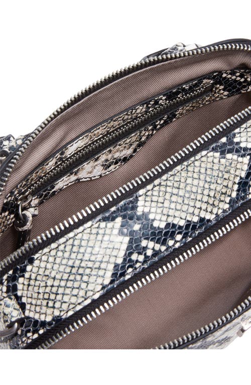 Rag & Bone Small Gramercy Snakeskin Embossed Leather Satchel In Brown