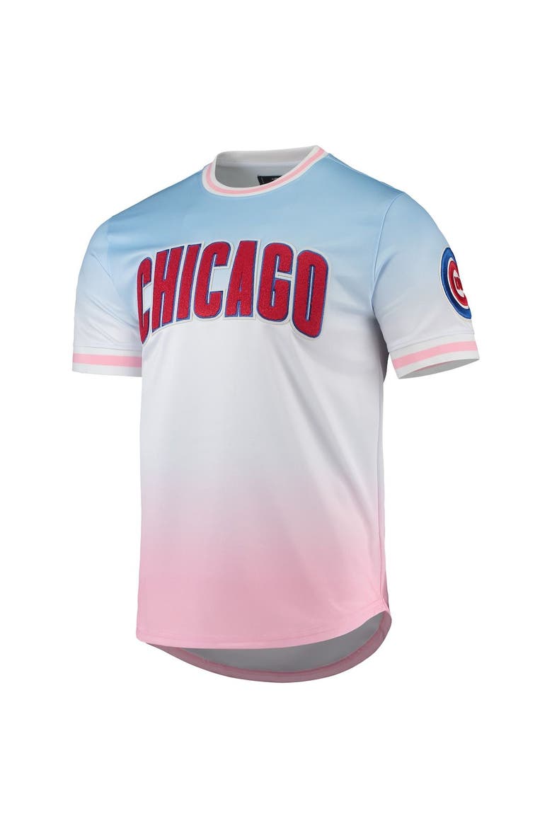 Men's Pro Standard Blue/Pink Chicago Cubs Ombre T-Shirt, Alternate, color, Blue