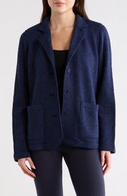 Eileen Fisher Stand Collar Organic Cotton Jacket