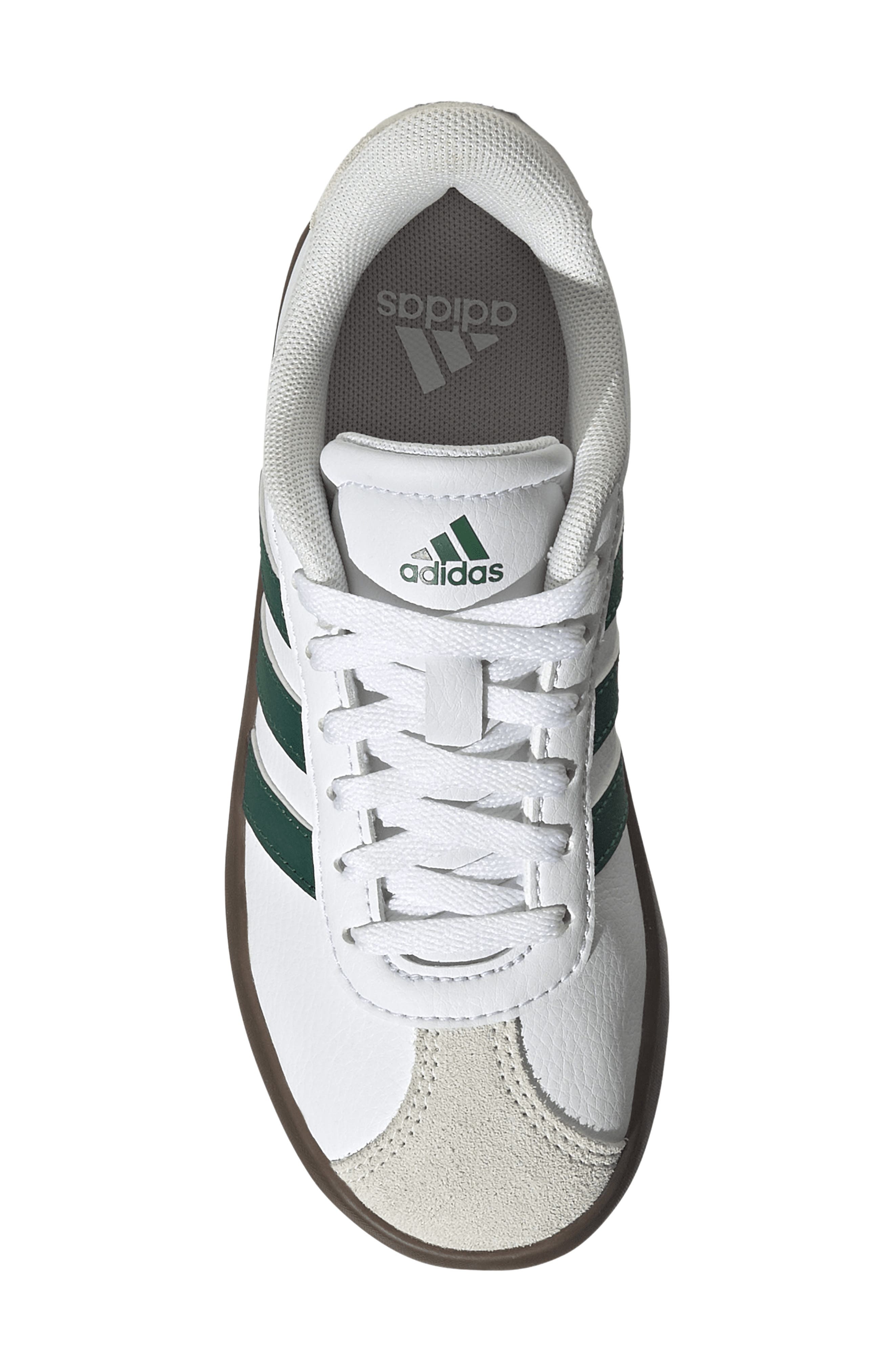 Kids' VL Court 3.0 Sneaker, Alternate, color, WHITE/ COLLEGIATE GREEN/ GUM