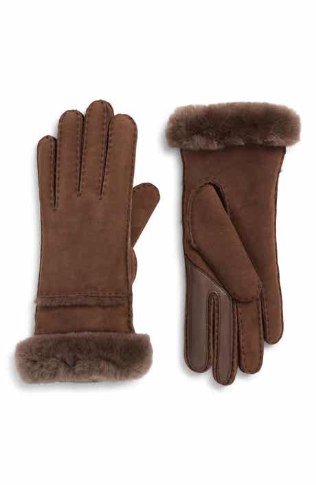 Seamed Touchscreen Compatible Genuine Shearling Gloves