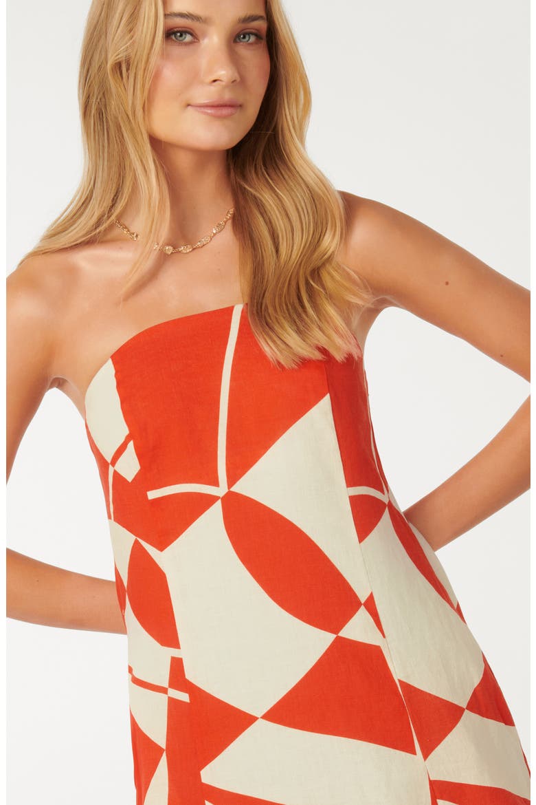 Amanda Strapless Maxi Dress, Alternate, color, VERE ABSTRACT