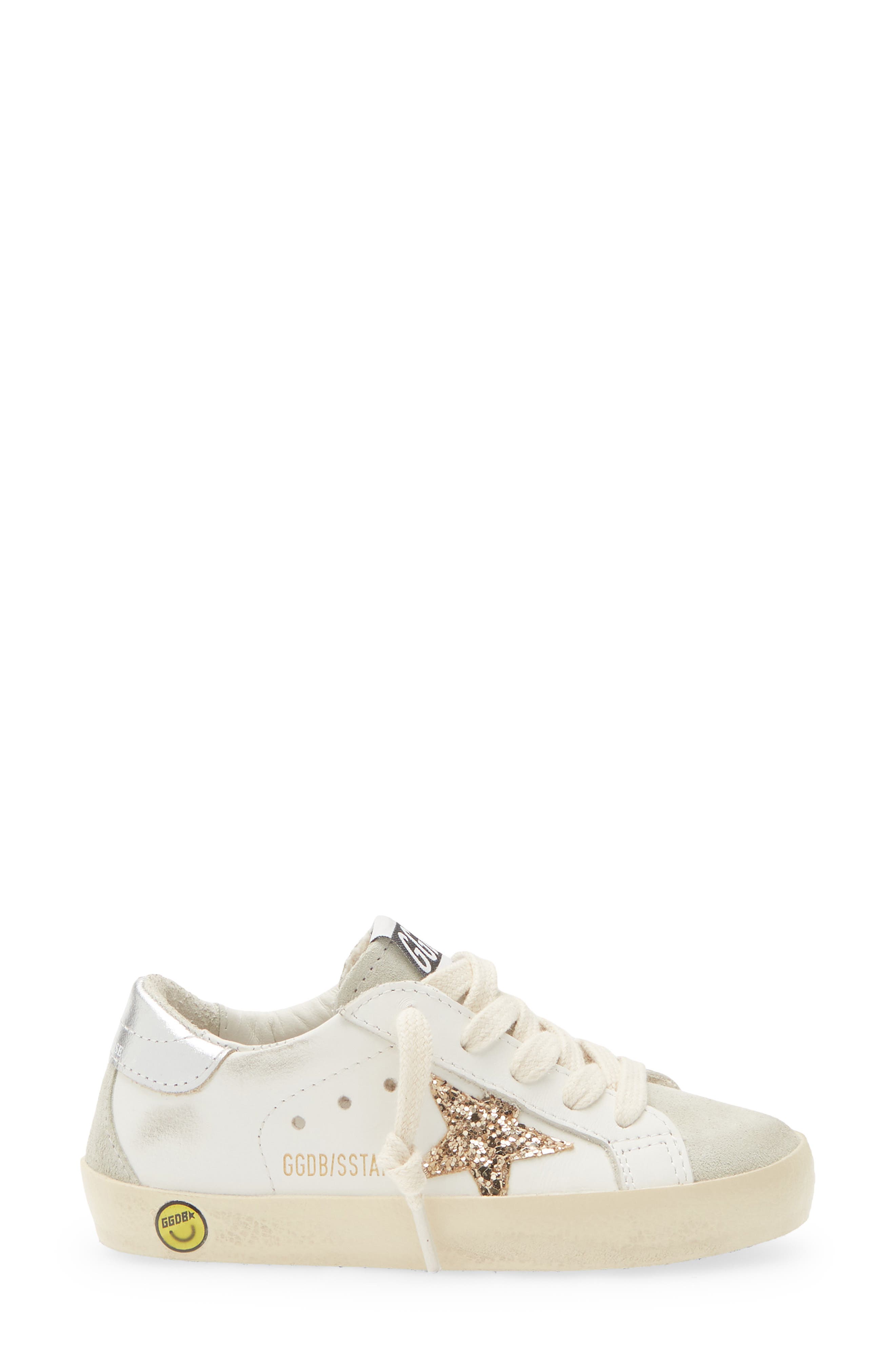 Kids' Super-Star Sneaker, Alternate, color, WHITE/ ICE/ GOLD/ SILVER