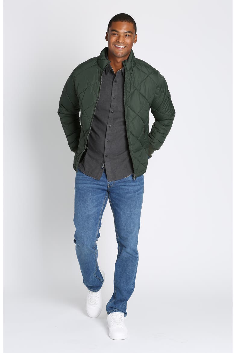 Eldridge Quilted Puffer Jacket, Alternate, color, GREEN
