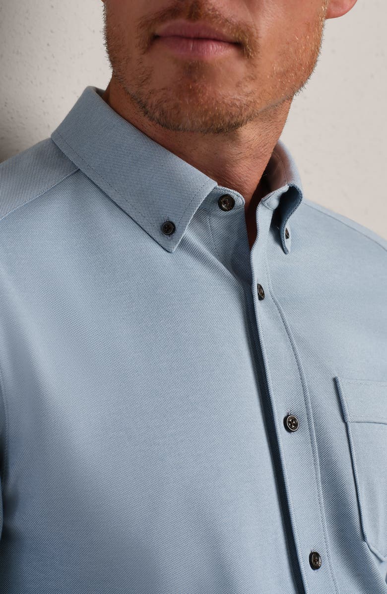 Rhone Effortless Oxford Performance Button-Down Shirt, Alternate, color, Mountain Blue Heather