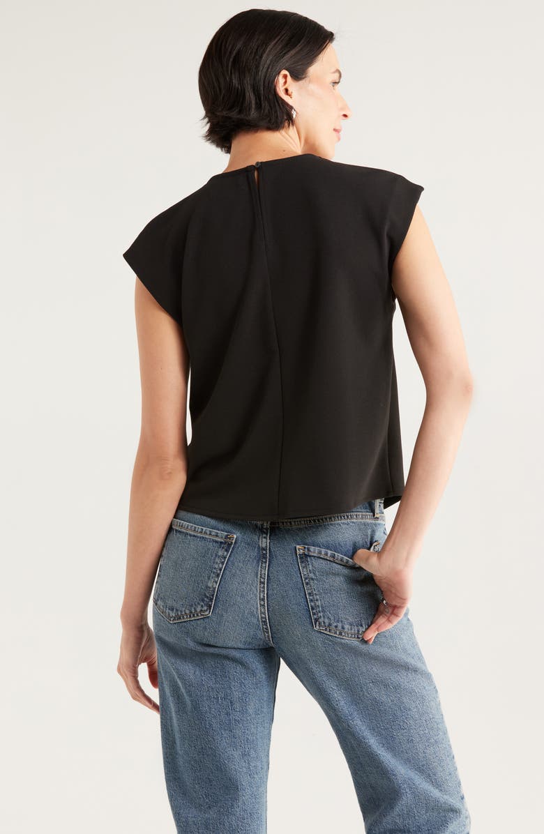 NORDSTROM RACK Pleated Asymmetric Top, Alternate, color,