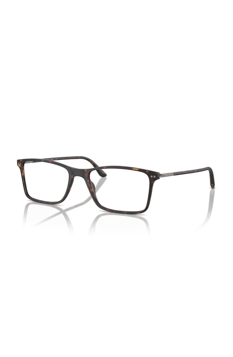 Giorgio Armani 53mm Rectangle optical glasses, Main, color, Tortoise