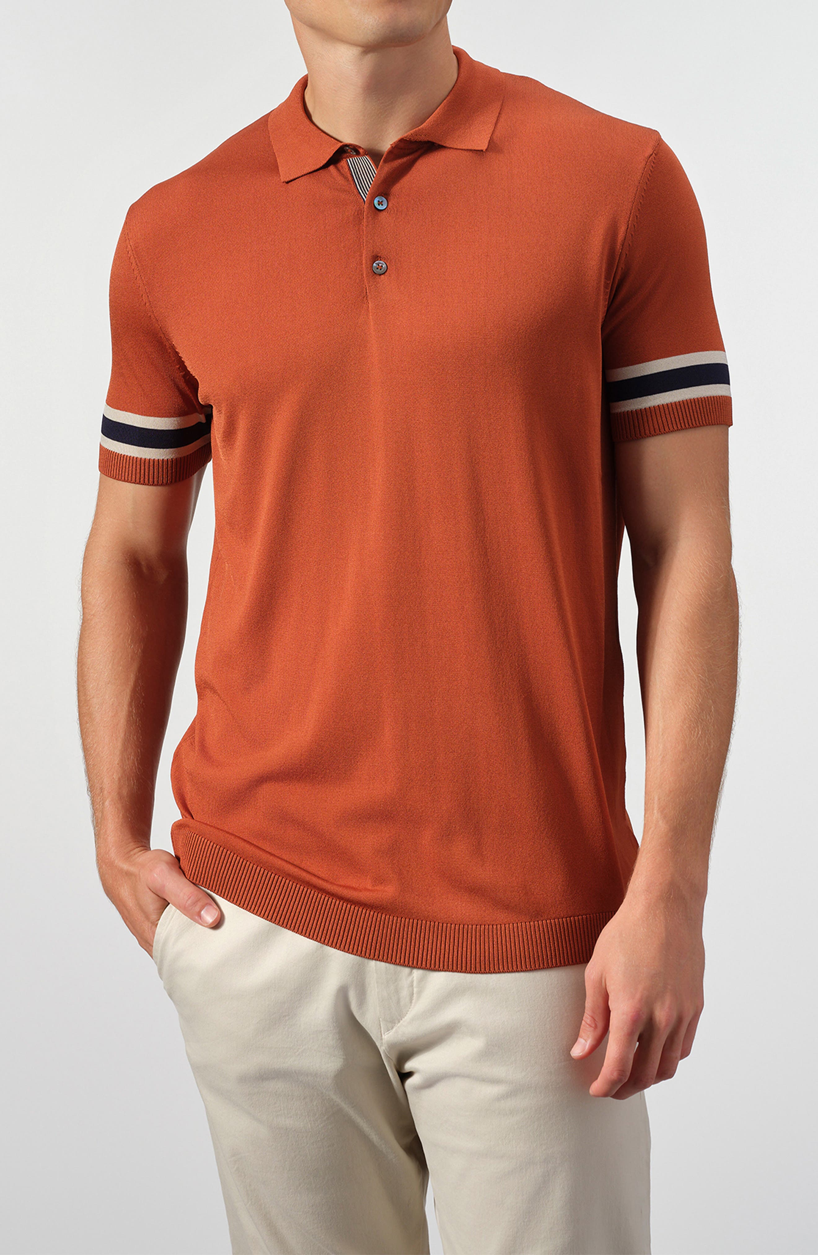 STUDIO GARNET LOS ANGELES Ice Finish Polo Sweater