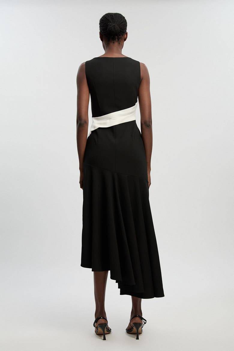 Strappy Asymmetric Maxi Dress, Alternate, color, Mono