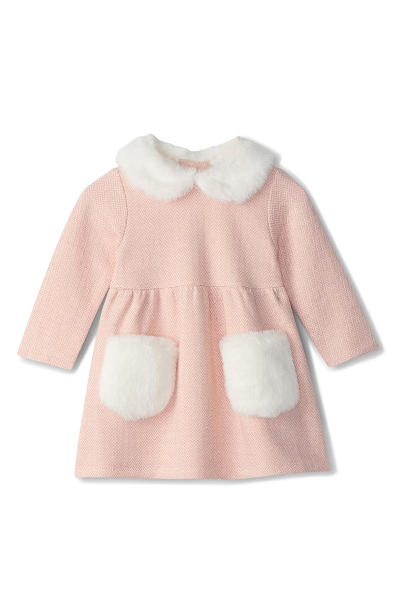 Hatley Rose Elegance Long Sleeve Herringbone Dress, Main, color, 