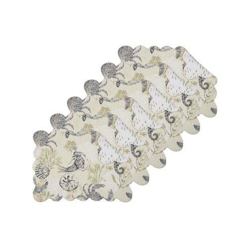 C & F Home C&f Home Cannon Beach Placemats Set Of 6 In Gray