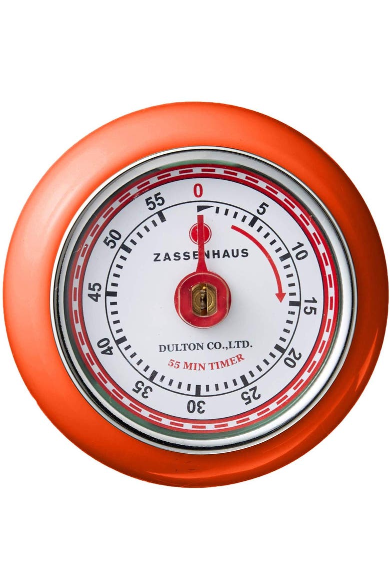 Magnetic Retro 60 Minute Kitchen Timer, 2.75-Inch, Alternate, color, Orange