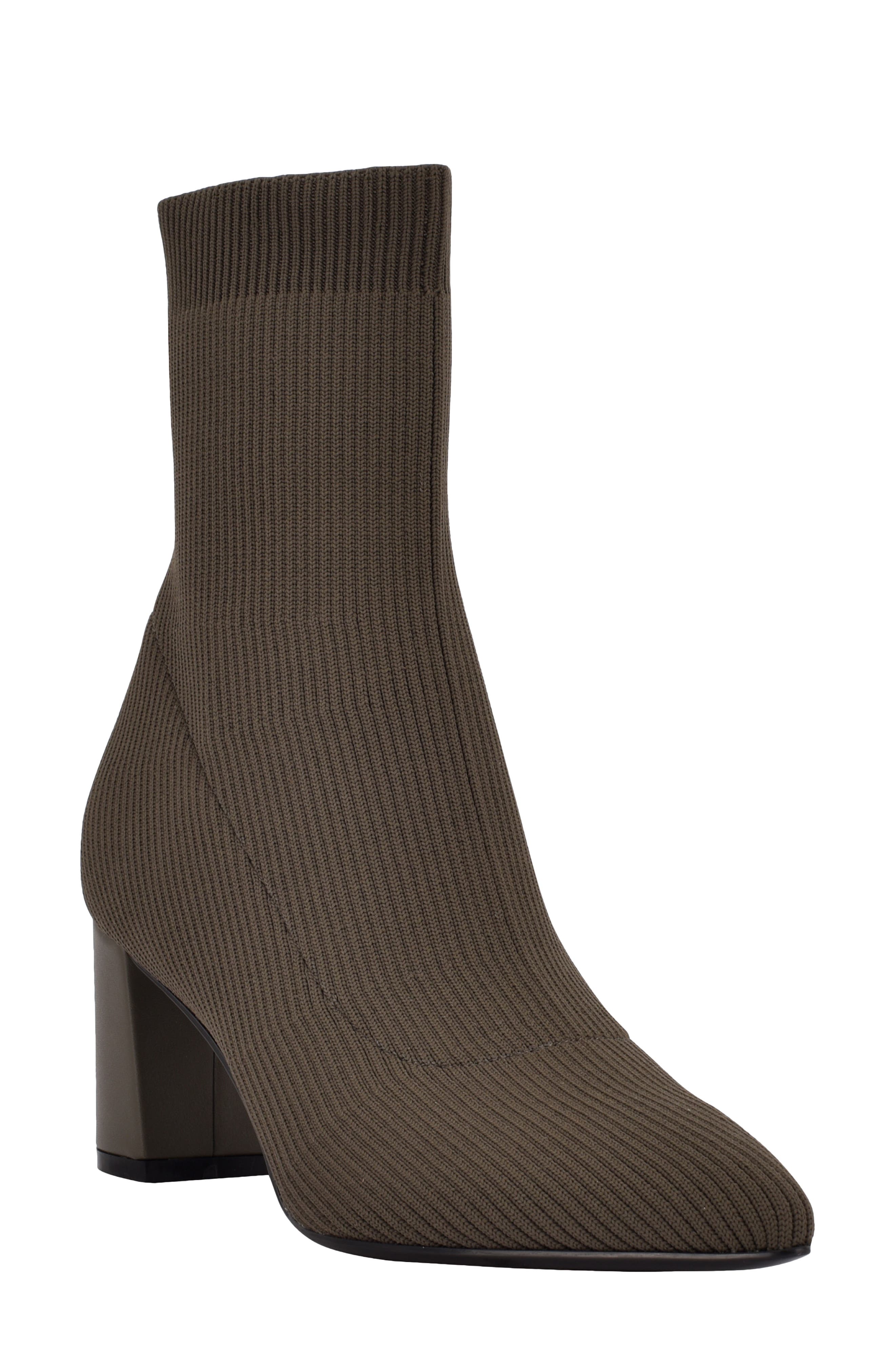Finhy Knit Pointed Toe Boot, Main, color, DARK GREEN