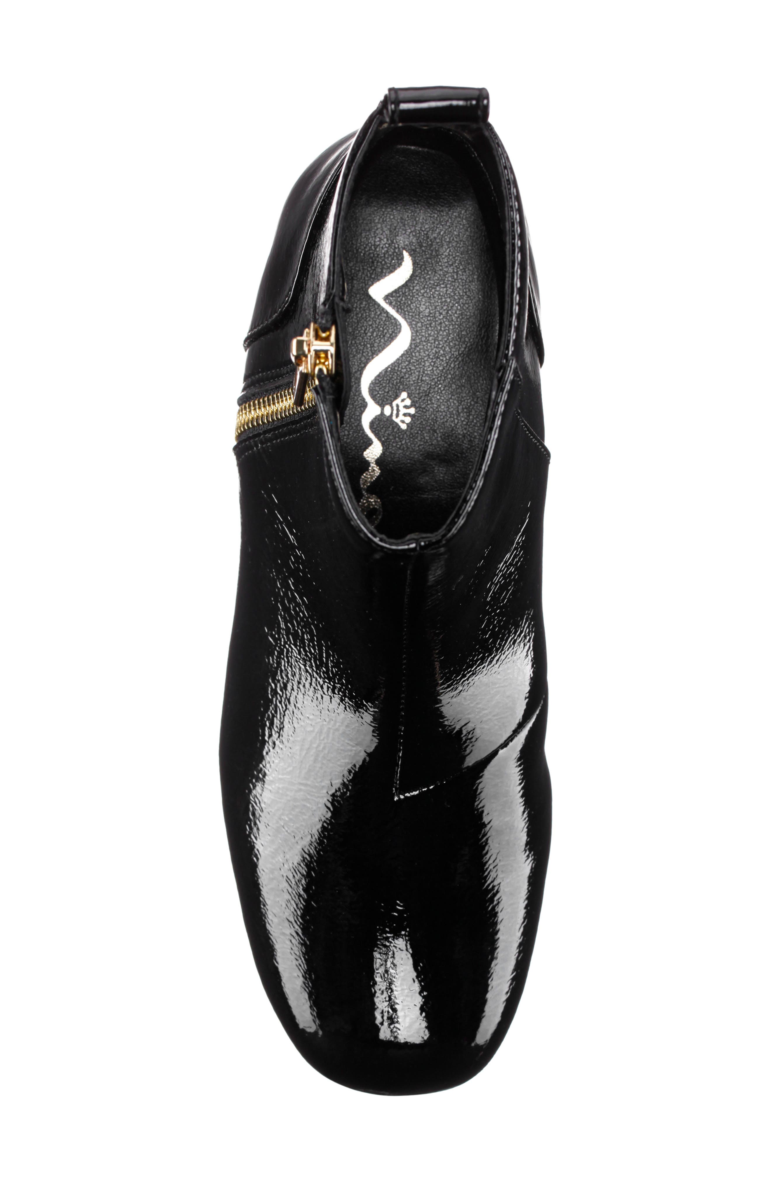 Nina Kids' Heath Bootie, Alternate, color, Black Crinkle Patent
