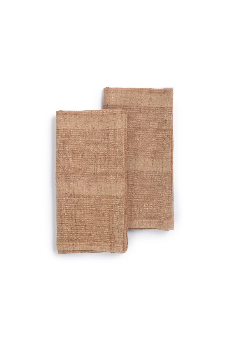 Handwoven Organic Cotton Napkins - Set of 2, Alternate, color, Slate Gray