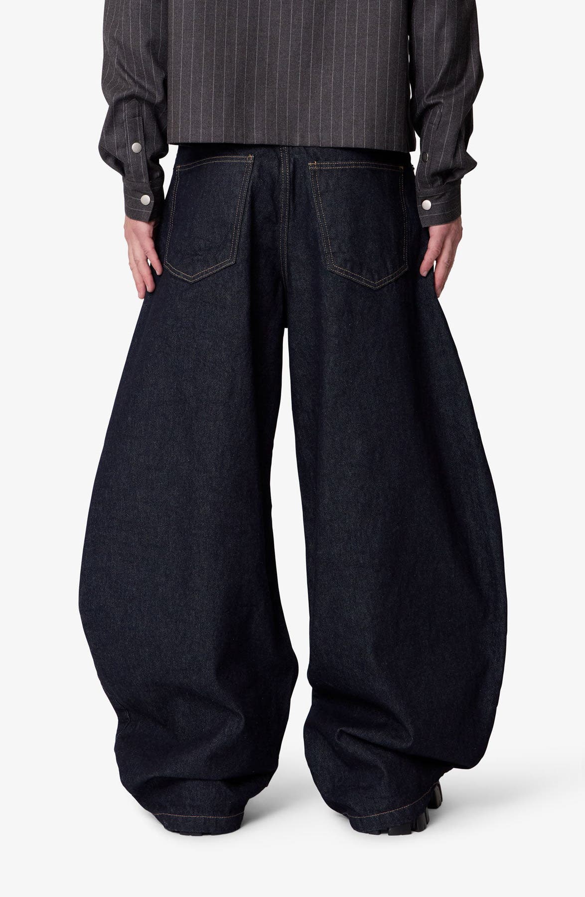 Button Fly Barrel Leg Jeans - image 2