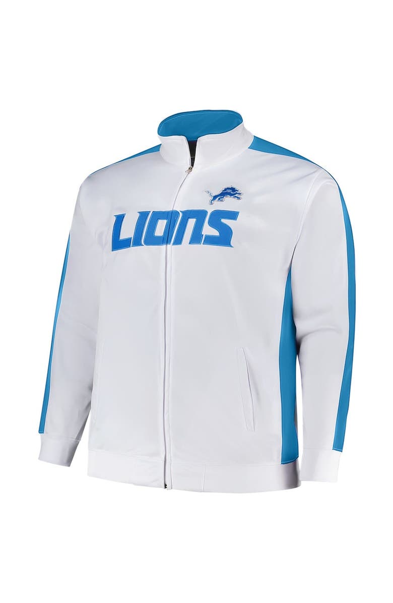 FANATICS Men's Fanatics White Detroit Lions Big & Tall Tricot Full-Zip Track Jacket, Alternate, color, White