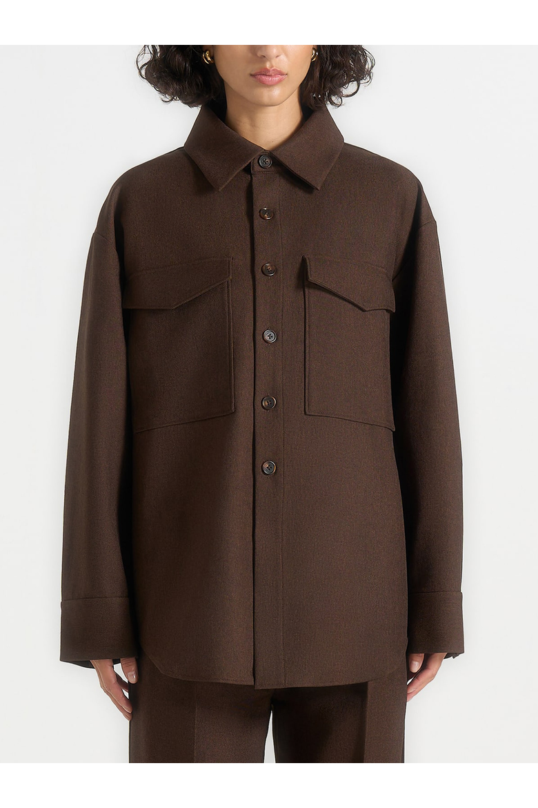 Joy Relaxed Fit Oversized Shirt, Alternate, color, Brown