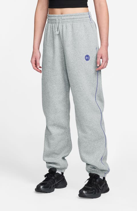 Brushed Fleece Wide Leg Sweatpants