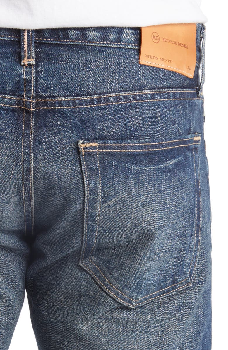 AG Tellis Slim Ikigai Rigid Red Line Selvedge Jeans, Alternate, color, 