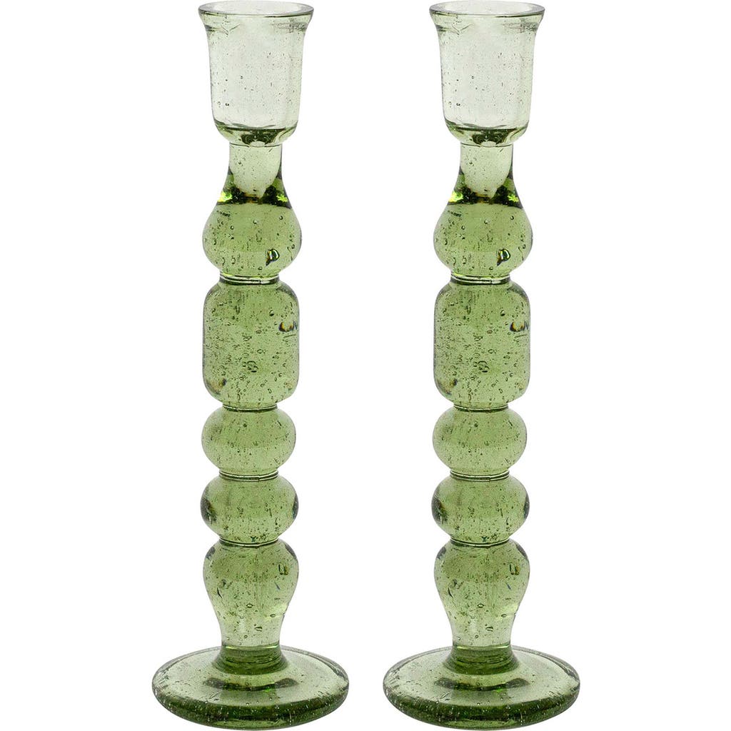 Juliska Provence 9" Candlesticks, Set Of 2 In Basil