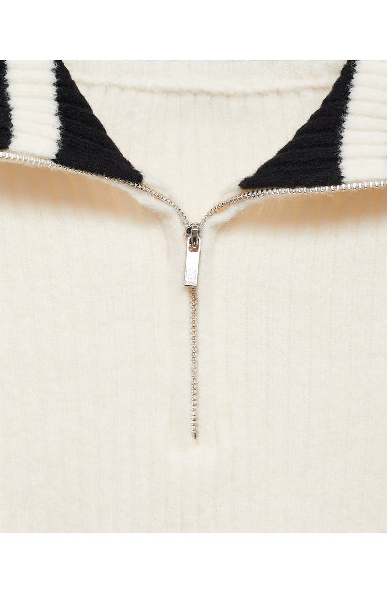 MANGO Stripe Half-Zip Sweater, Alternate, color,