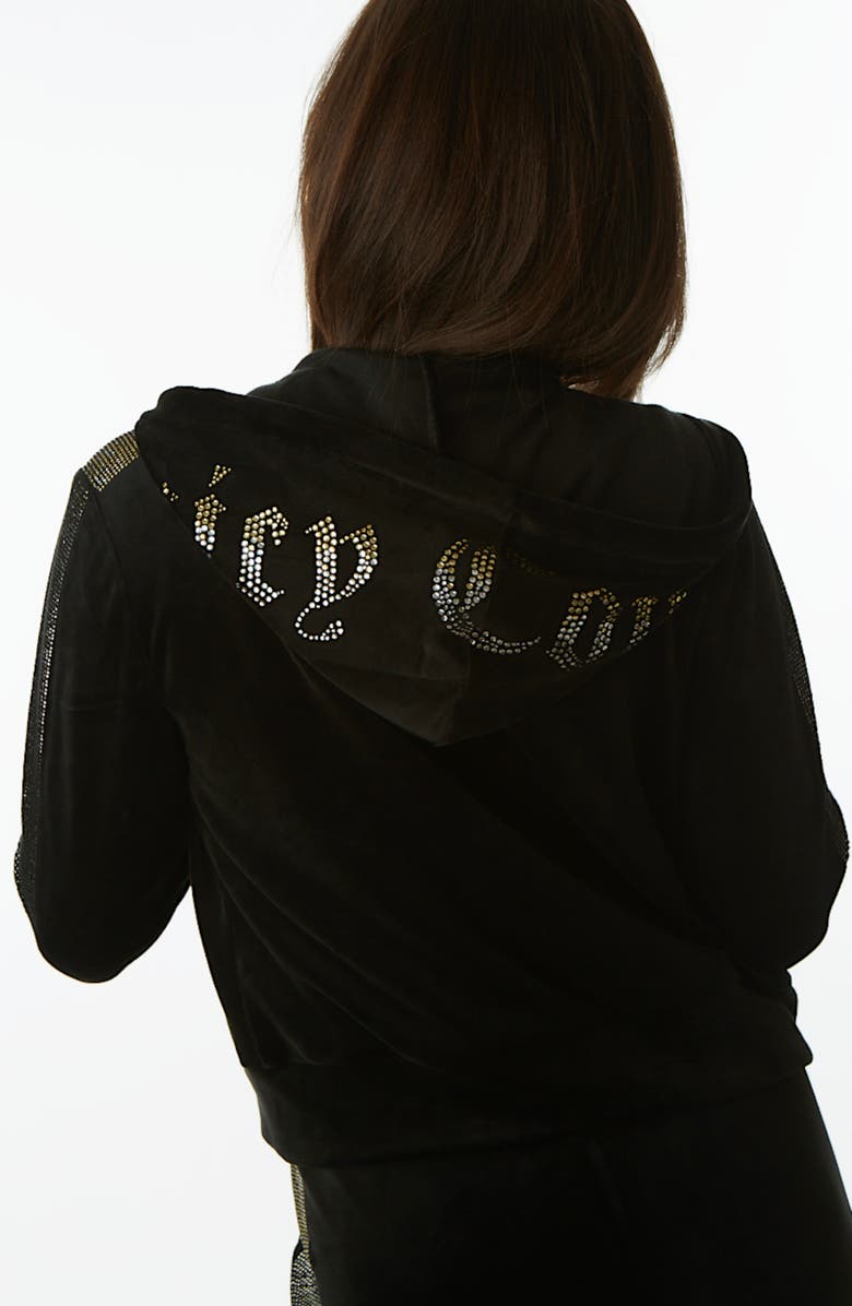 Juicy Couture Anniversary Velour Hooded Zip Track Jacket, Alternate, color,