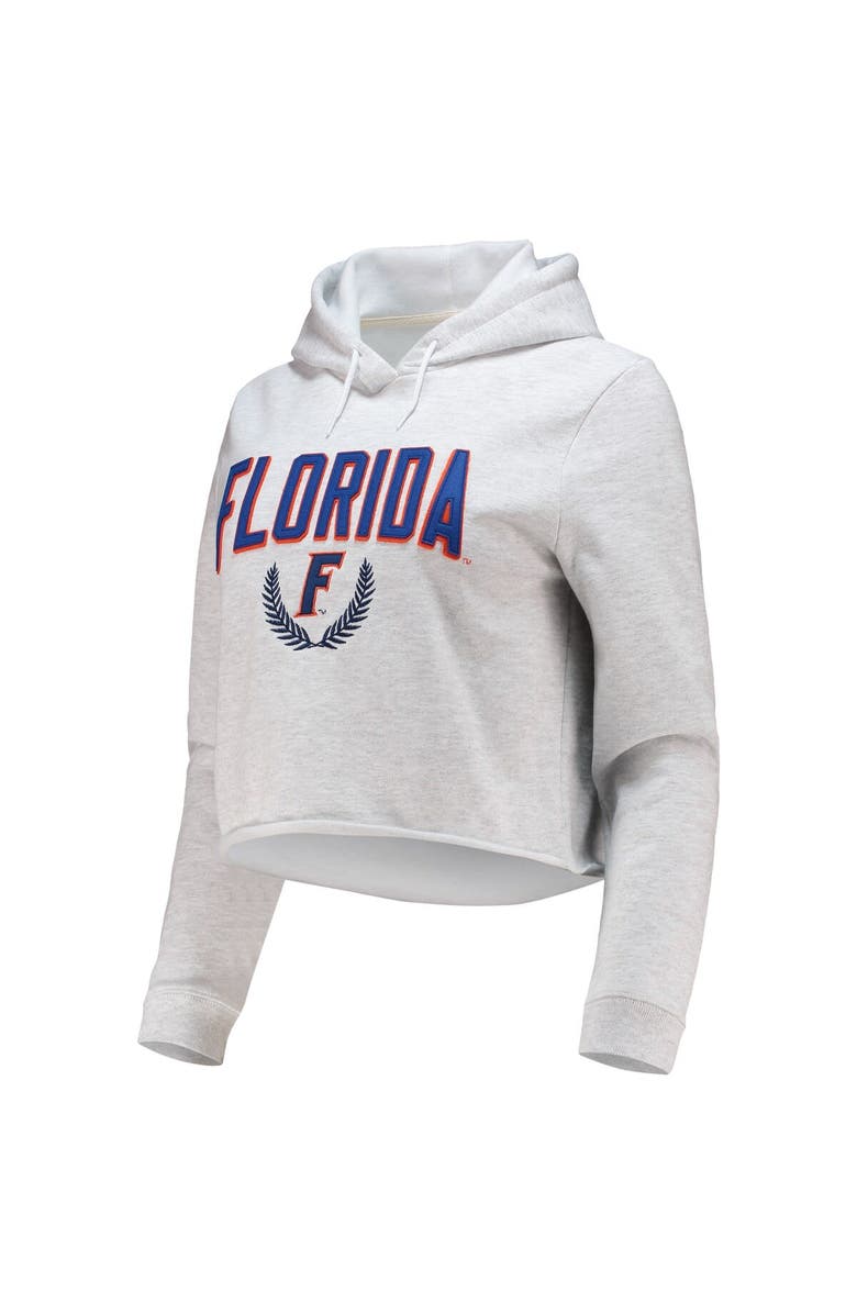 LEAGUE COLLEGIATE WEAR Women's League Collegiate Wear Ash Florida Gators 1636 Cropped Pullover Hoodie, Alternate, color, 